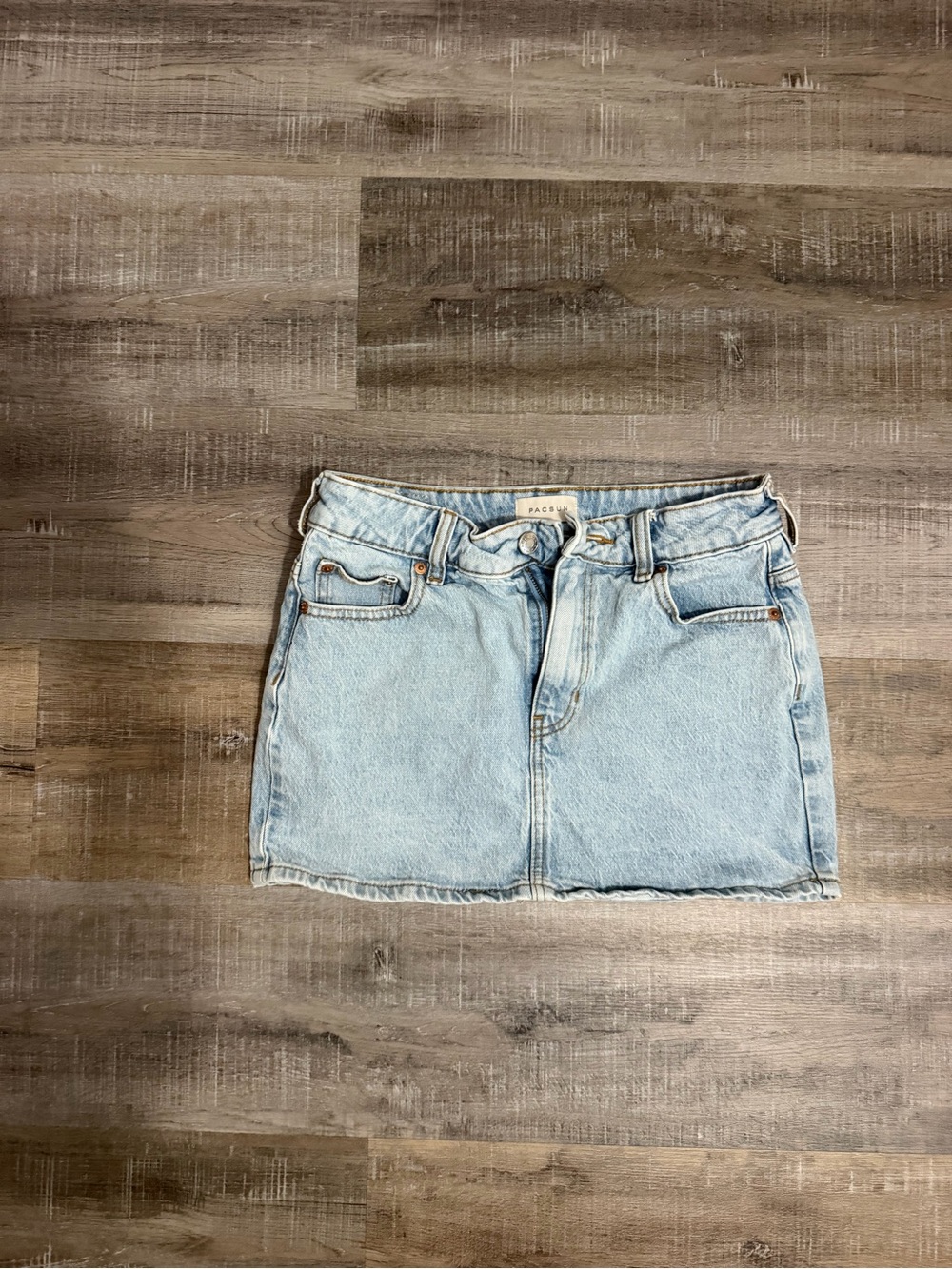 PacSun Light Blue Denim Mini Skirt